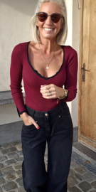 ZARA longsleeve burgundy black