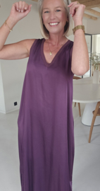ADRIAN maxi satin dress smoked grape
