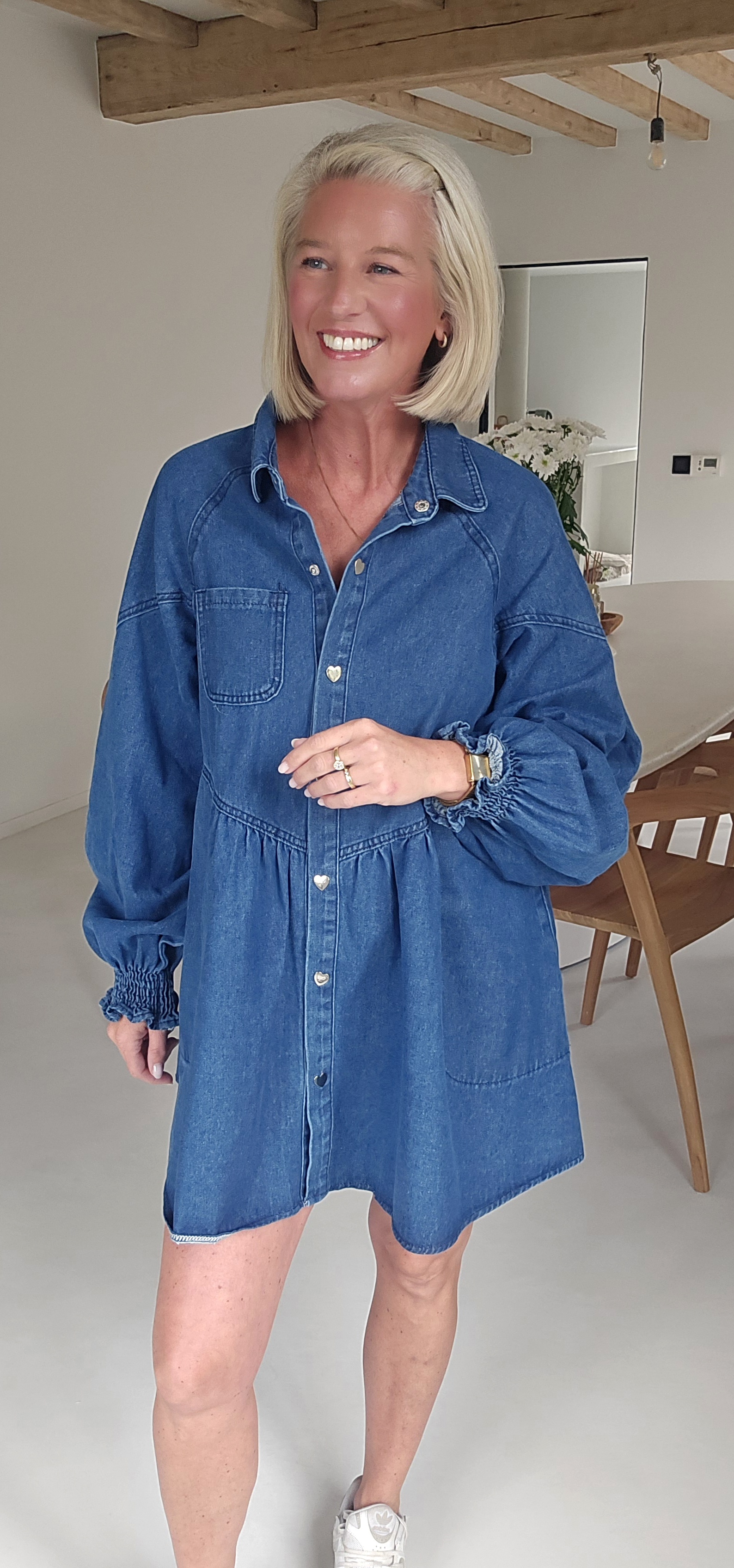 MOSIE jeans dress darker blue