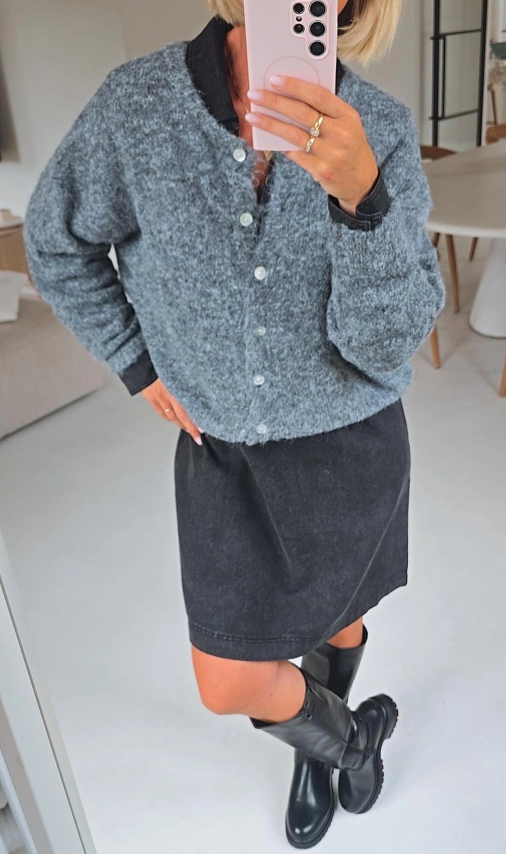 LIESJE cardigan carbon