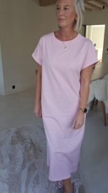 LESLIE cotton maxi dress pink
