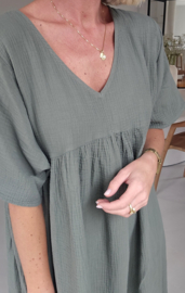 RIMINI maxi tetra dress khaki