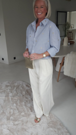 GOLDEN HEARTS shirt striped blue