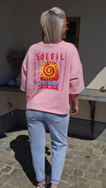 LE SOLEIL short-sleeved sweatshirt pink