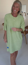 ADELINE midi terry dress lime