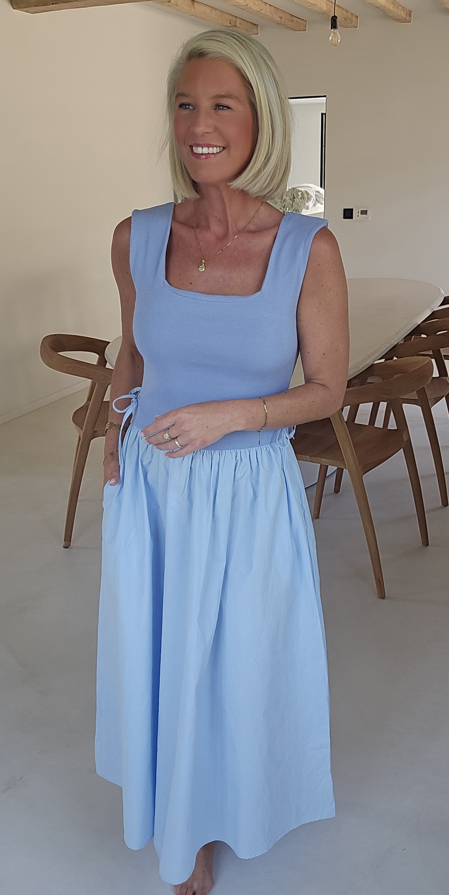 MINKA maxi dress soft blue