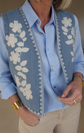 VESPER cotton jeans gilet