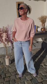 MIMOSA short-sleeved knit powder pink
