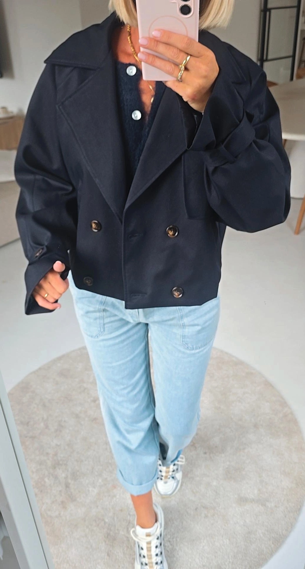 NINNE short trench navy