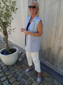 CRISTY sleeveless blazer blue
