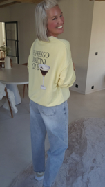 ESPRESSO MARTINI sweatshirt yellow
