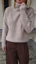CHARI turleneck knit taupe