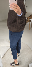AMTE corduroy jogger pants navy
