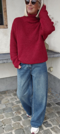 CHARI turleneck knit burgundy