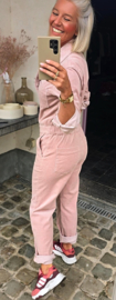 AMINA corduroy jumpsuit soft pink
