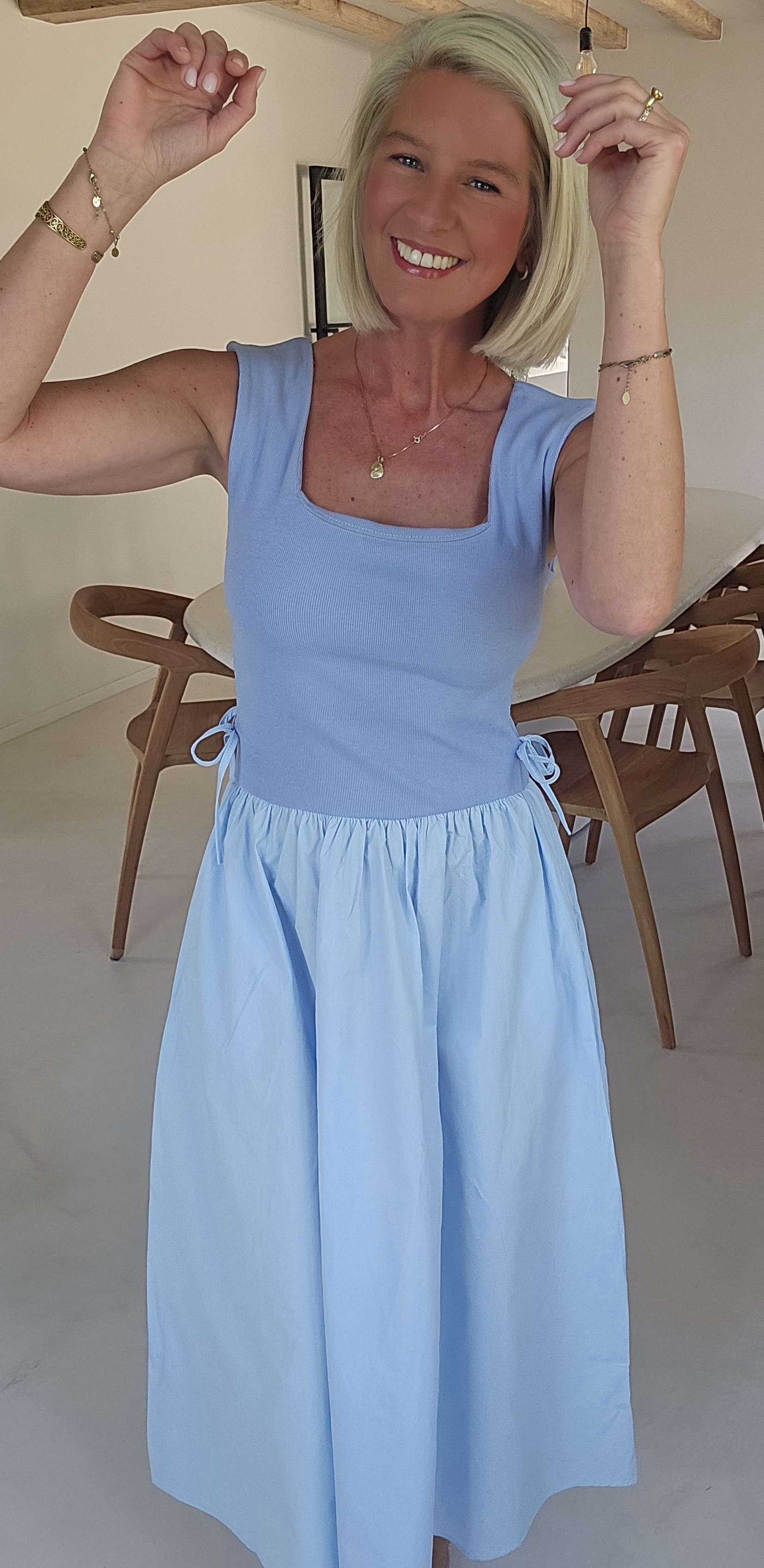 MINKA maxi dress soft blue