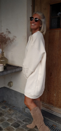 DJOELI sweatshirt fleece dress ecru