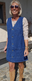MOLLINE sleeveless jeans dress blue