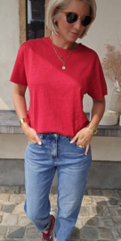 BASIC T-shirt deep red