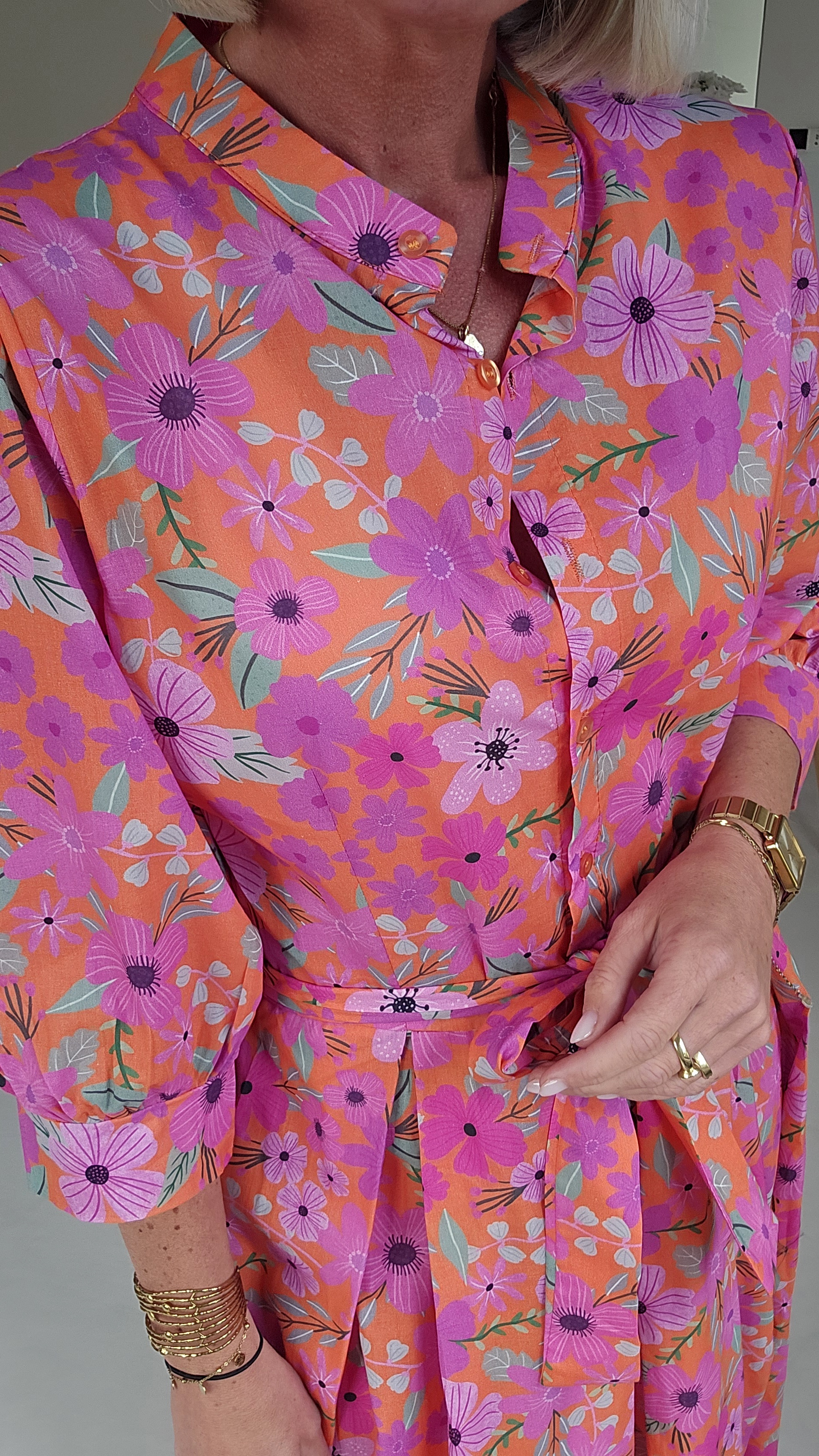 FLOWER maxi cotton dress