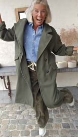 TRUDY maxi  coat khaki