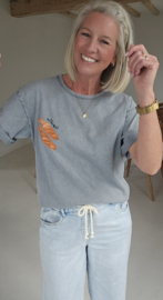 BAGUETTE cotton T-shirt grey