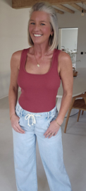 BASIC 2 cotton top burgundy