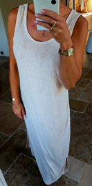 DIDI terry maxi sleeveless dress soft beige