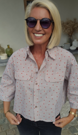 MALOU cropped shirt taupe