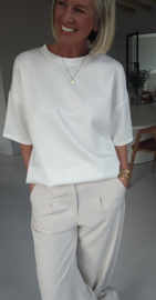 STANNIE short-sleeved sweatshirt off-white