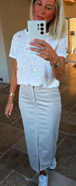PRESLYN maxi skirt beige