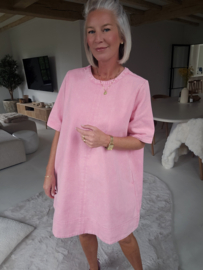 EMMA denim dress pink