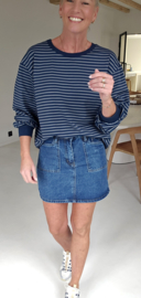 ALEXIS sweatshirt striped navy