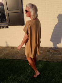 SOFT EASE tee dress camel
