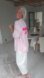 DREAM BIG striped shirt pink