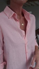 KATE cotton shirt dress pink