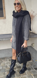 THE PERFECT jeans dress grey