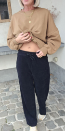 ZITA soft corduroy pants black