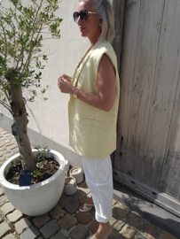 CRISTY sleeveless blazer yellow