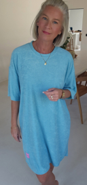 ADELINE midi terry dress turquoise