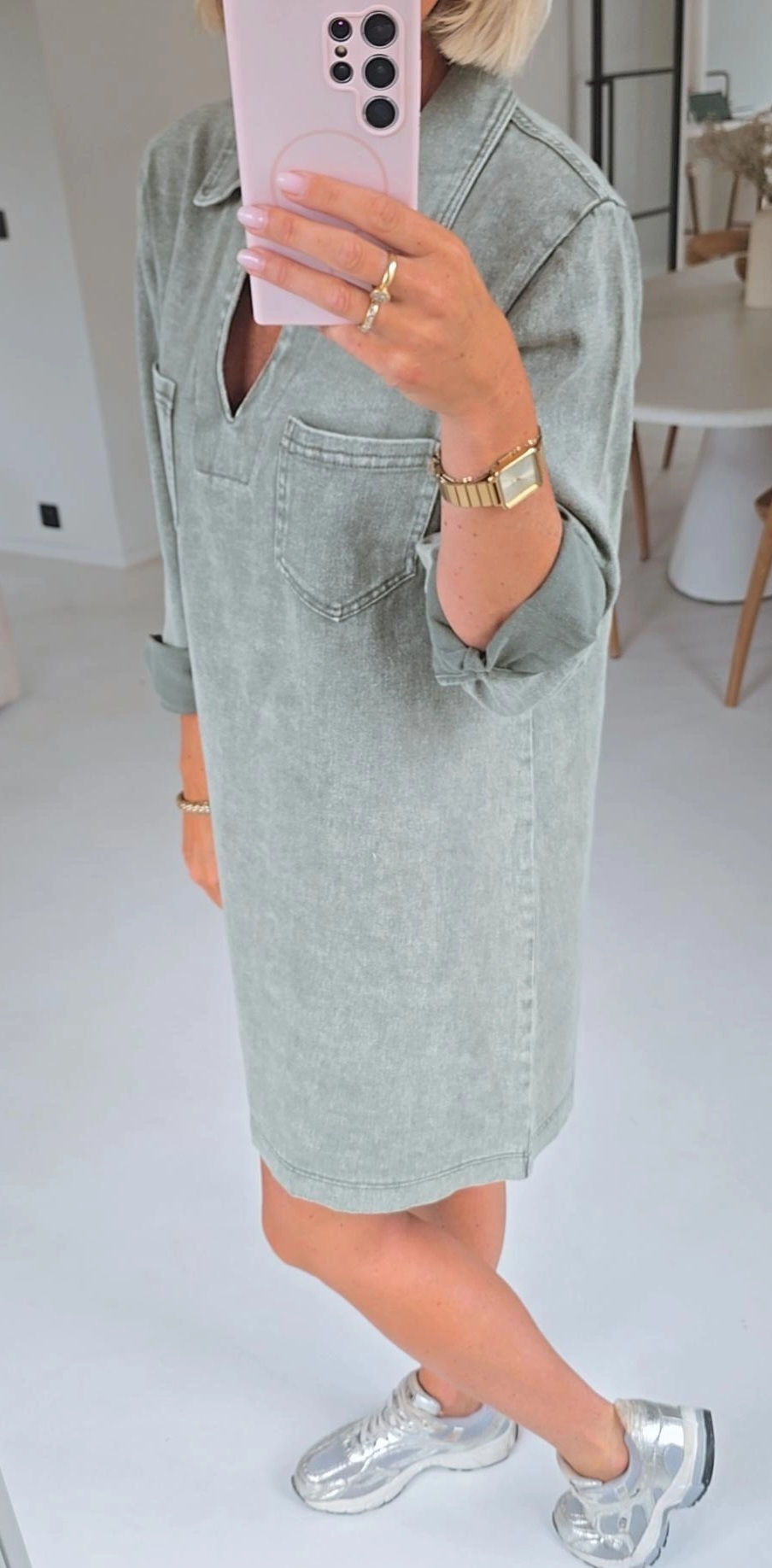 THE PERFECT JEANS 2 longsleeve dress khaki