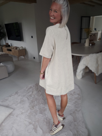 EMMA denim dress beige
