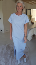 LESLIE cotton maxi dress blue