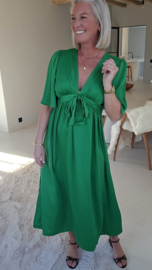 ESTELLA maxi silky dress green