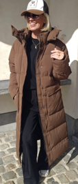 TAMMIE maxi winter puffer coat chocolat
