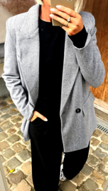 EVIE oversized chevron blazer black