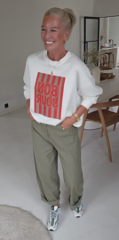 MOLIE extra wide cotton balloon pants khaki