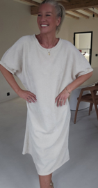 MANDIE soft velvet maxi dress vanilla