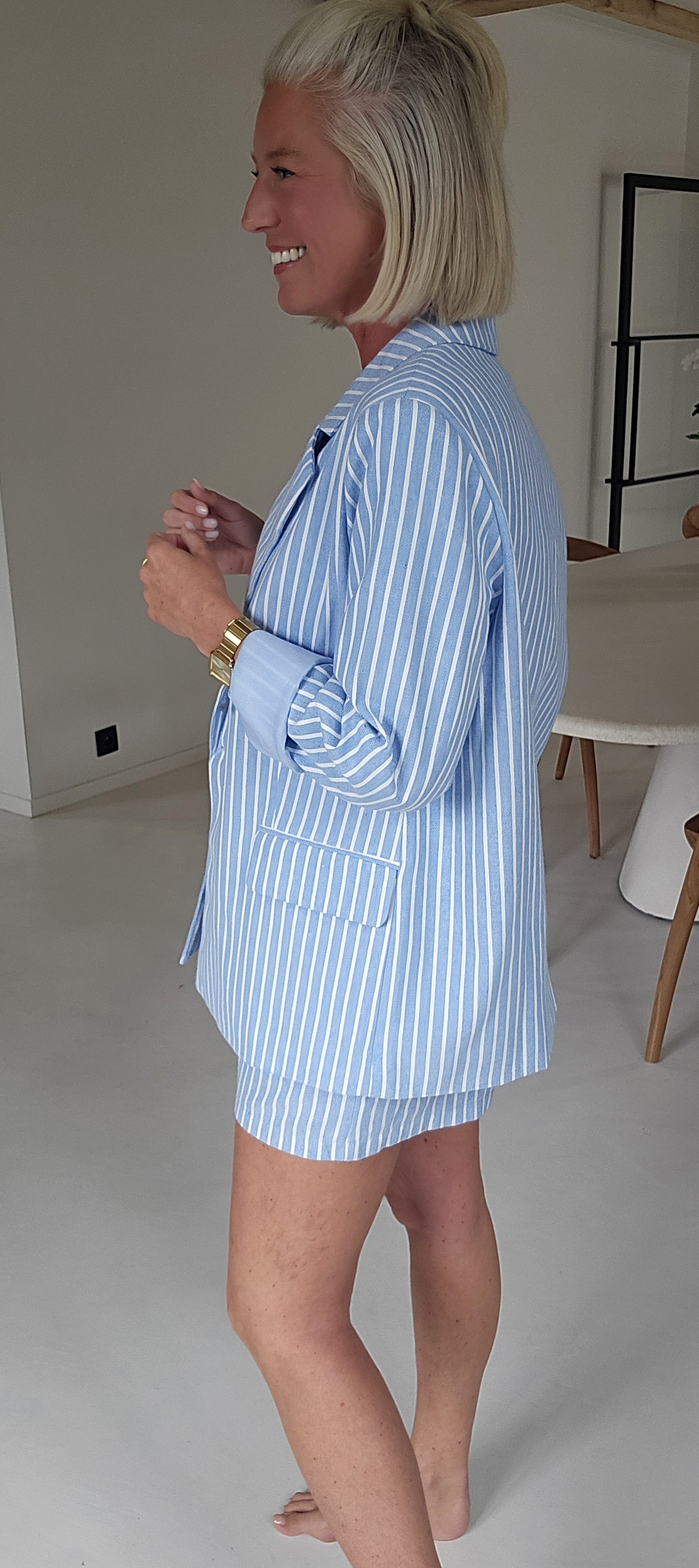 KIRINI striped oversized blazer