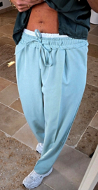 CLEO wide leg jogger pants soft mint